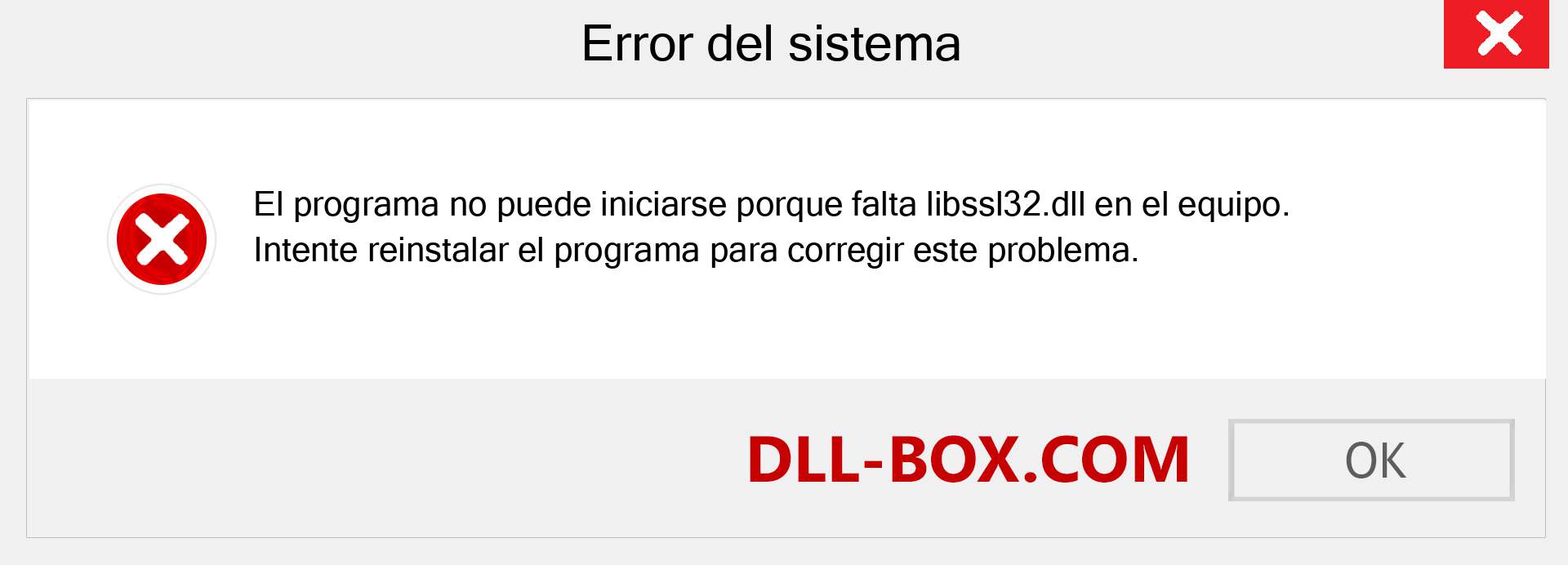 ¿Falta el archivo libssl32.dll ?. Descargar para Windows 7, 8, 10 - Corregir libssl32 dll Missing Error en Windows, fotos, imágenes